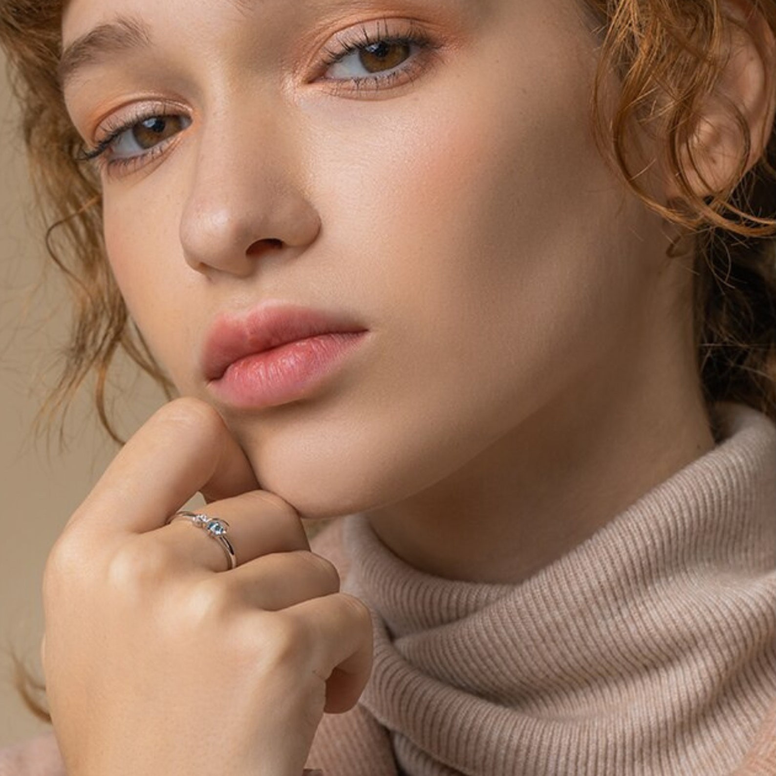 925 Sterling Silver Couple Rings Blue Zircon Matching Etsy