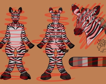 Zebra Fursona/OC Adopt