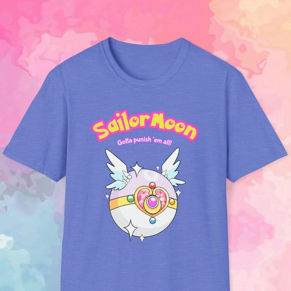 Sailor Moon x Pokemone Unisex Softstyle T-Shirt, otaku shirt, 90's nostalgia tshirts, gift for sailor moon pokemone fan