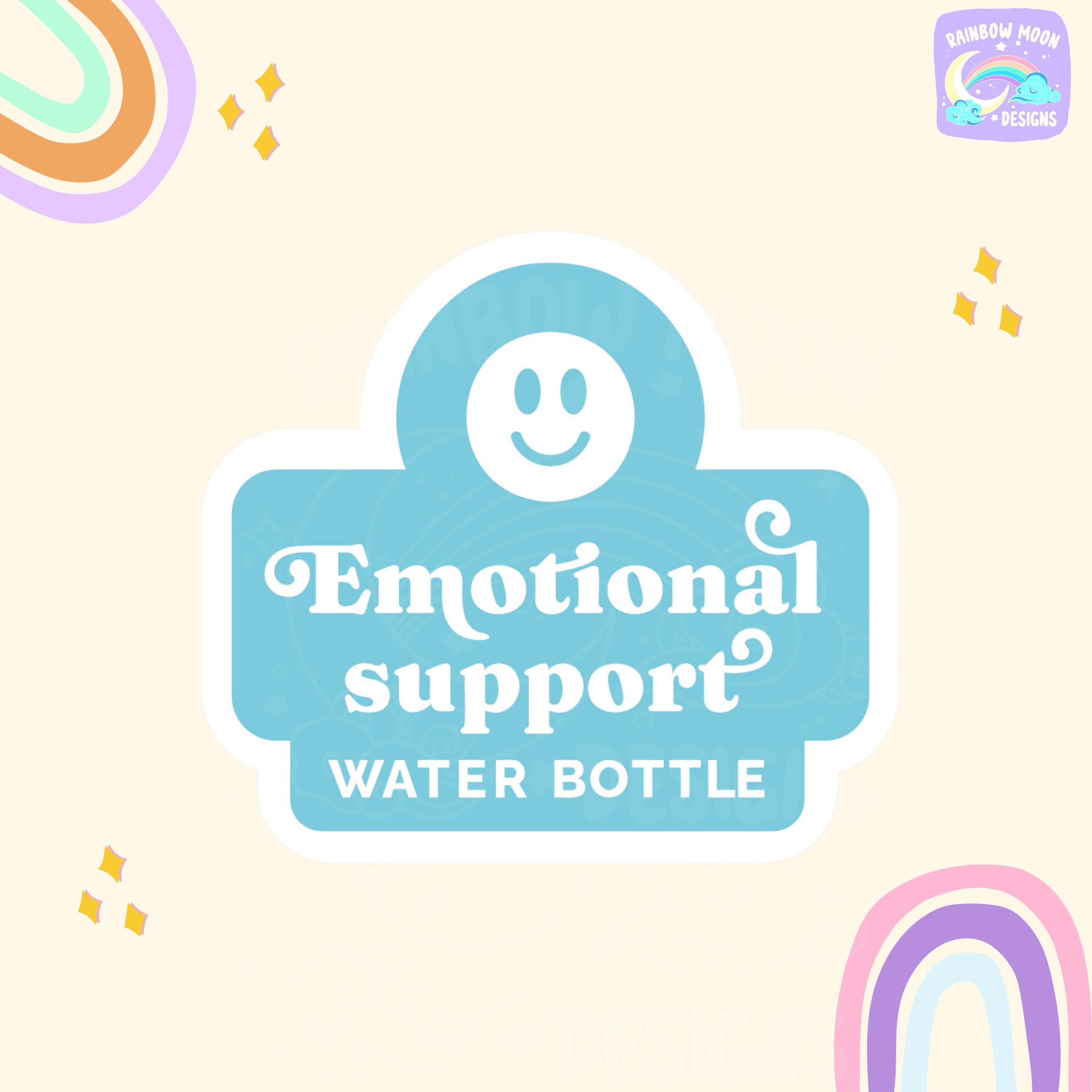 Emotional Support Water Bottle Sticker, Funny Stickers for Water Bottle ...