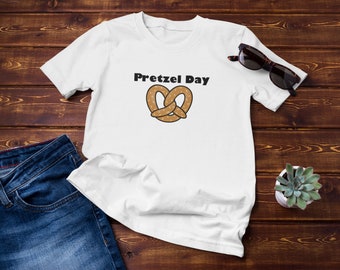 The Pretzel Day T-Shirt, Graphic Design T-Shirt, The Office Shirt, Shipped through Printify, Funny Office Shirt