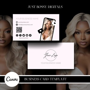 Business Card Template for Beauty Brand Template Canva Business Card Template Luxury Business Card Canva Template Canva Business Template