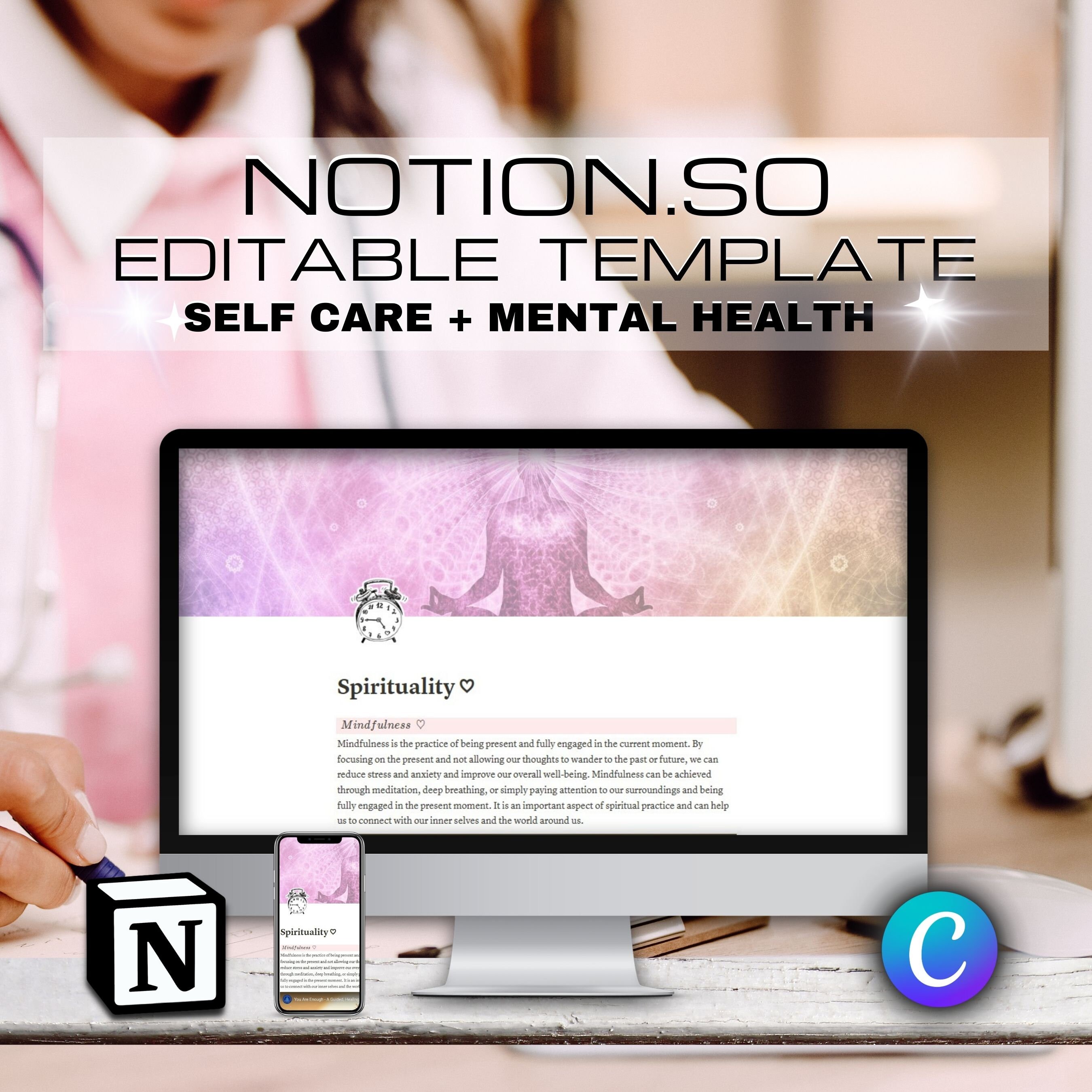 Notion Template Aesthetic for Nurses Notion Organizer for Busy Medical ...