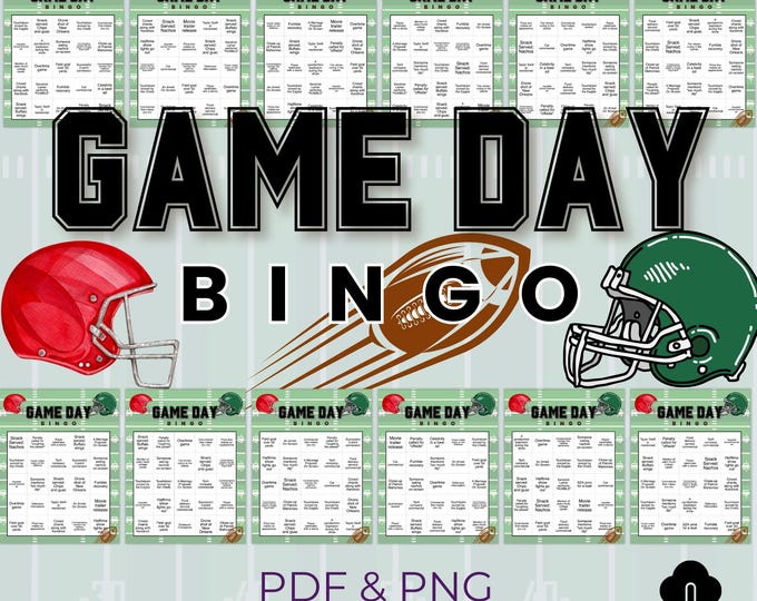 GAME DAY Bingo Cards, Kansas City vs. Philadelphia, Party Game, Family Activity, LIX, Fun Printable Game Day Activity