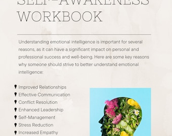 Emotional Intelligence, Emotional Intelligence Workbook, Self-Awareness, Coaching Assessment, Self-Reflection, Johari Window Quadrants