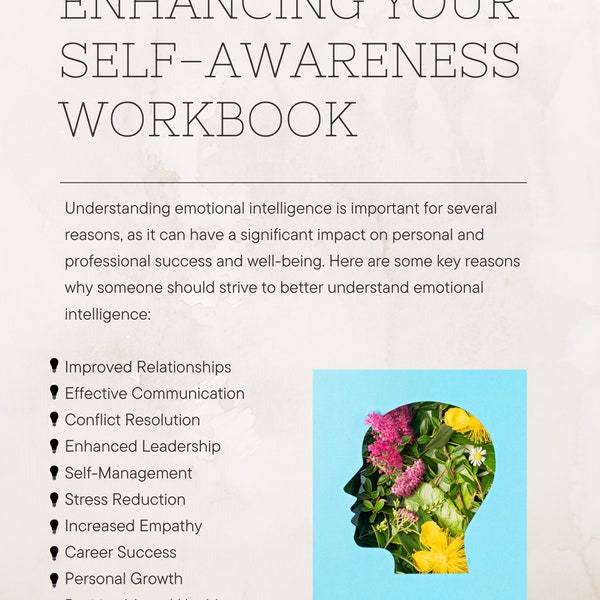 Emotional Intelligence, Emotional Intelligence Workbook, Self-Awareness, Coaching Assessment, Self-Reflection, Johari Window Quadrants