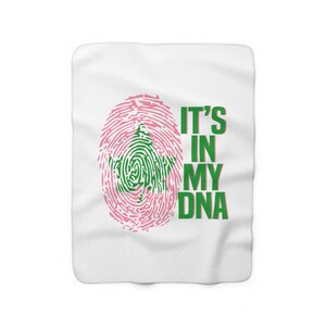 AKA - It&#39;s In My DNA Sherpa Fleece Blanket - White