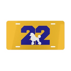 SGRho - Double Digit Poodle License Plate - Sun Gold