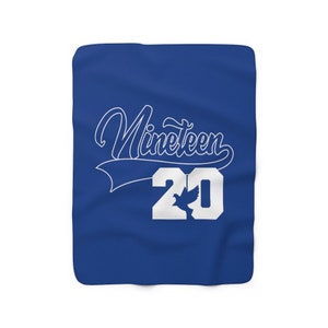 Zeta - Nineteen 20 Shadow Sherpa Fleece Blanket - Blue
