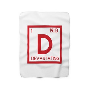 Delta - D - Devastating Element Sherpa Fleece Blanket - White