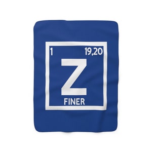 Zeta - Z Element Sherpa Fleece Blanket - Blue