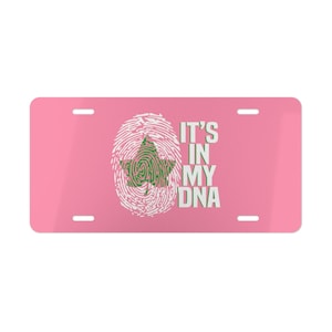 AKA - It&#39;s In My DNA Ivy Fingerprint License Plate - Pink