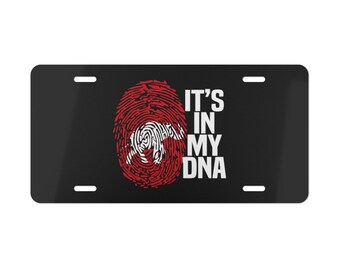 Delta - Está en mi ADN Elefante Huella Digital Matrícula - Negro