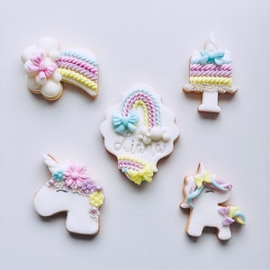 Unicorn cookies Birthday cookies Einhorn Kekse Geburtstag Biscuits Gift