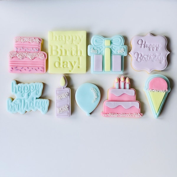 Happy birthday cookie set Candy bar Gift Sweet treat