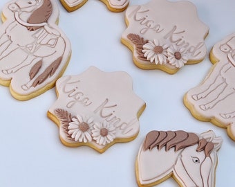 Horse cookies Birthday Geburtstag Kekse Gift Candy bar Party Biscuits