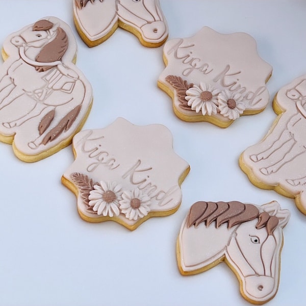 Horse cookies Birthday Geburtstag Kekse Gift Candy bar Party Biscuits