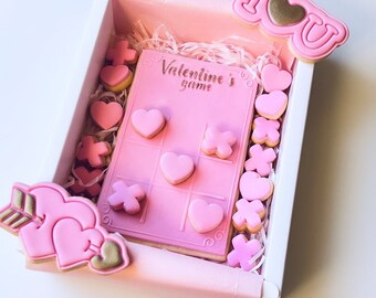 Valentinstag Spiel Kekse Valentinstag Tic Tac Toe Kekse Geschenk Liebe Party Kekse