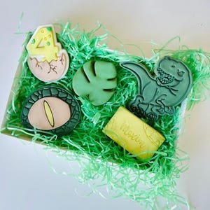 Dinosaur Dino T-Rex birthday cookies Geburtstag Kekse Gift Candy bar Party Biscuits