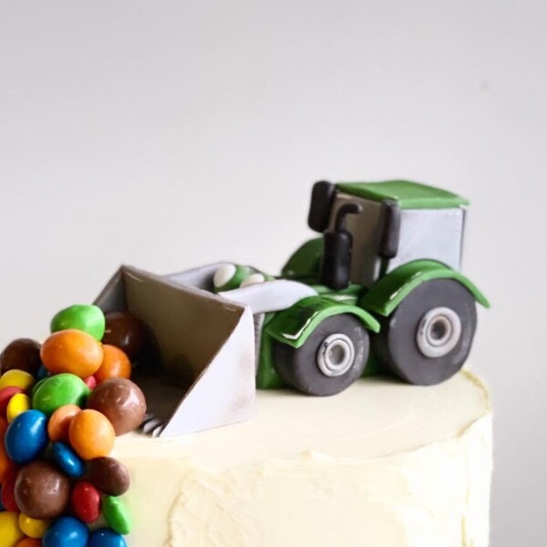 Décoration de gâteau figurine fondant tracteur décoration de gâteau anniversaire de bébé