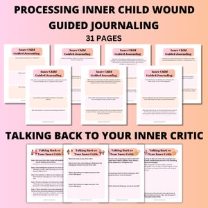 Heal Your Inner Child Workbook Journal BUNDLE, Reparenting Inner Child, Healing Inner Child Wounds Journal, Trauma Therapy Worksheets image 4