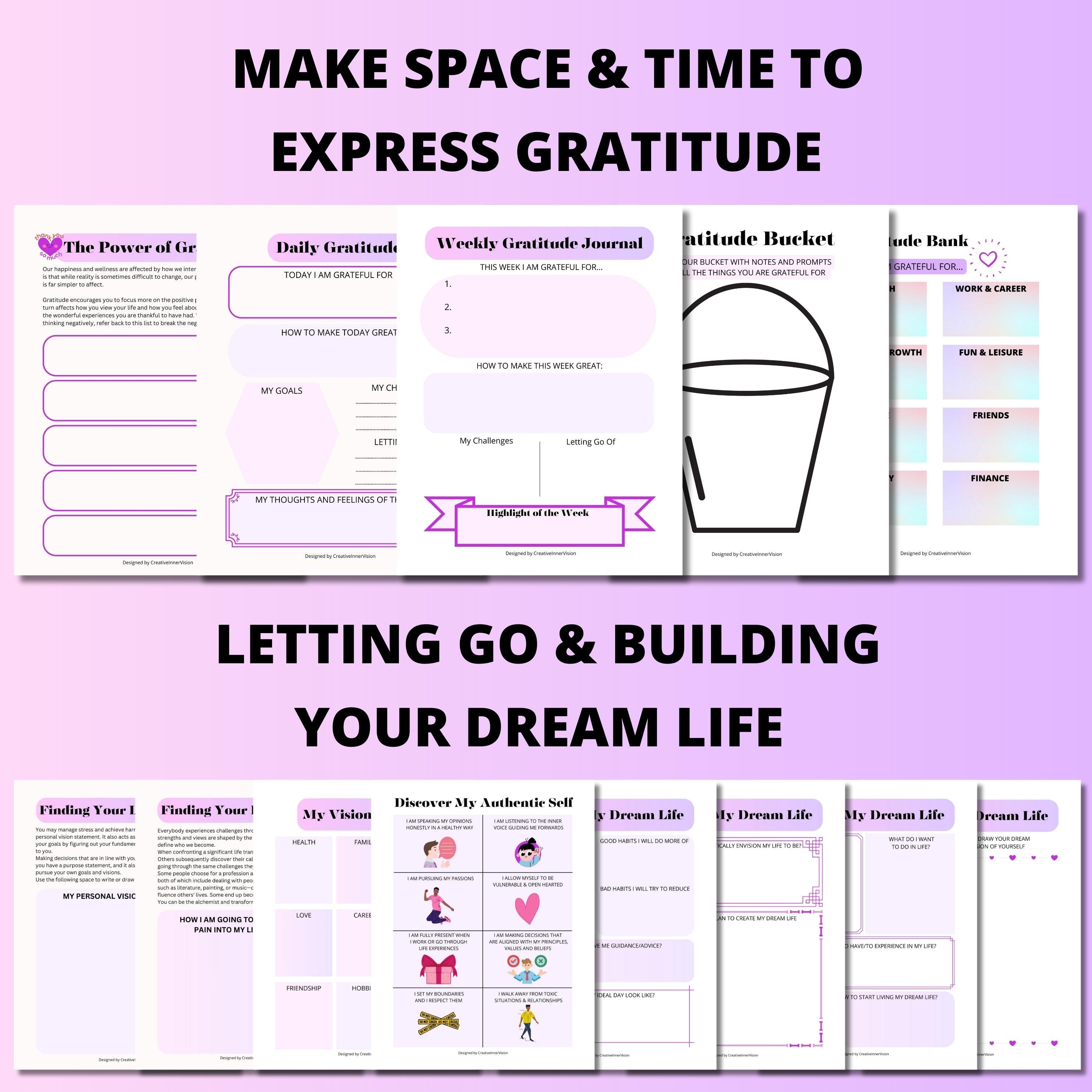 Heal Your Inner Child Workbook Journal BUNDLE, Reparenting Inner Child ...