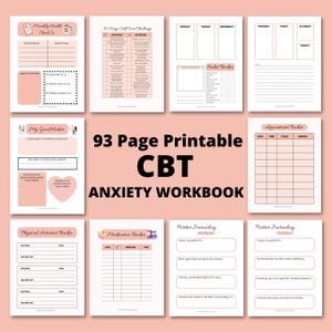 CBT Anxiety Journal Printable Manage Worries Workbook image 4