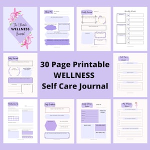 Self Care Journal Printable, Wellness Journal, Self Love Journal, Self Care Planner, Self Care Kit, Self Care Worksheet, Wellness Planner