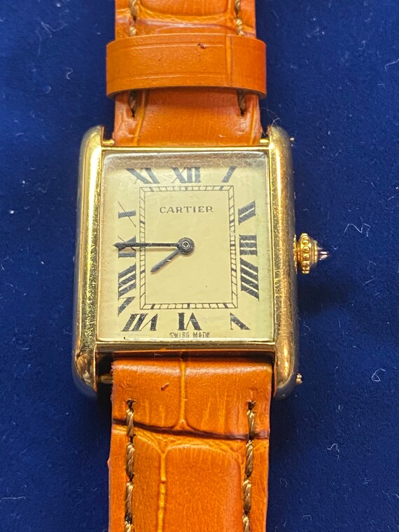 Cartier Tank Watch / 18k Solid Gold / Automatic Movement / - Etsy