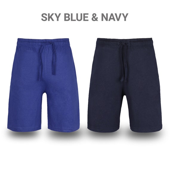 Men s Pack of 2 Lounge Shorts Sleep Pyjama PJ Bottoms With Two Side Pockets Good Quality UK Etsy