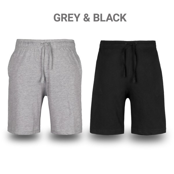 Men's Pack of 2 Lounge Shorts Sleep Pyjama PJ Bottoms With two side Pockets good quality UK