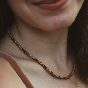 Copper Heishi Choker Necklace