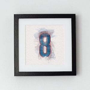 | Cale Makar Hockeyspeler Aquarel nummers | Afdrukbare