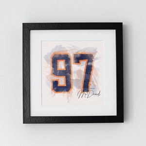 Connor McDavid | Hockey Player Watercolor Numbers | Printable