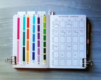 A5 Journal Grid Ruler Set | Handmade Colorful Grid Guide for A5 Planner | Water-Resistant Bullet Journal Grid Spacing Guideline Tool