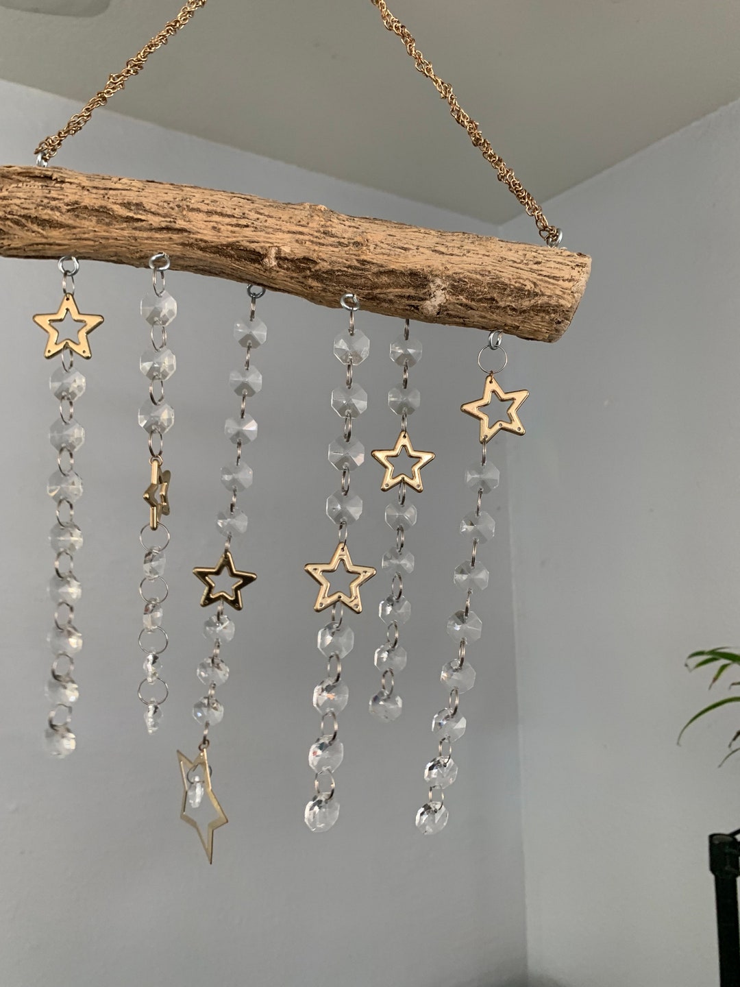 Acchiappasole In Legno - Suncatcher Diametro 110mm, Lunghezza 600mm Per Decorazioni Solari - Foto 10