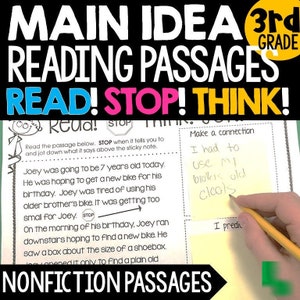 Passages de lecture axés sur l&#39;idée principale 3e année
