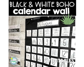 BOHO Black and White Calendar Wall