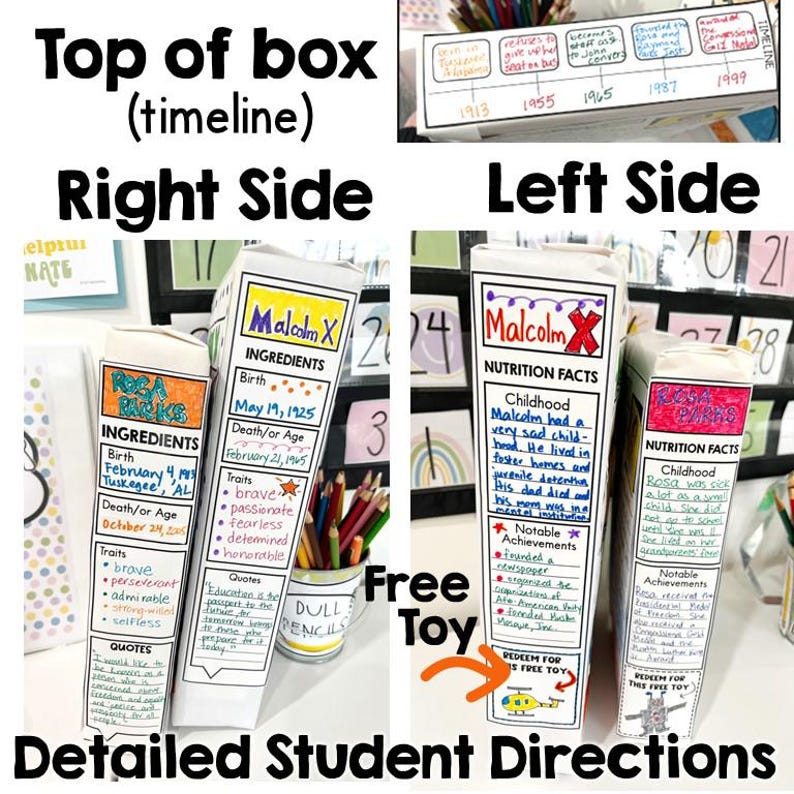 Black History Month Cereal Box Research Project - Etsy