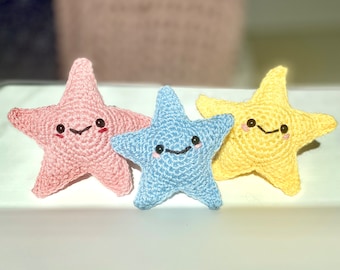 Crochet Star/Starfish Plushie Custom, Cute Crochet Animals, Baby Star Amigurumi for the Summer