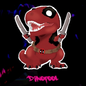 Dinopool Deadpool Sticker