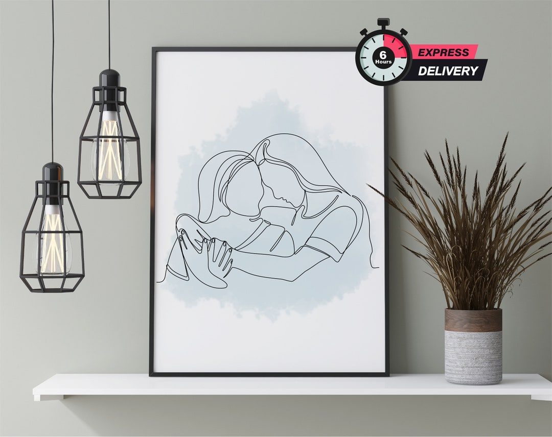 Custom Single Line Personalized Drawing, Custom One Line Drawing , One Line Portrait ...