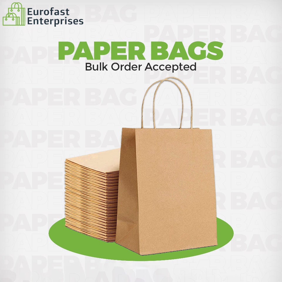 Brown Small Paper Bags With Handles 90GSM Paper Bag Party Etsy UK