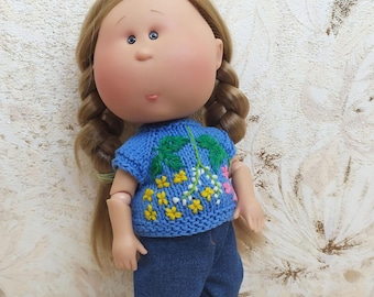 Outfit for Doll Mia Nines d'Onil, T-shirt & Jeans for Mia 12”/30 cm