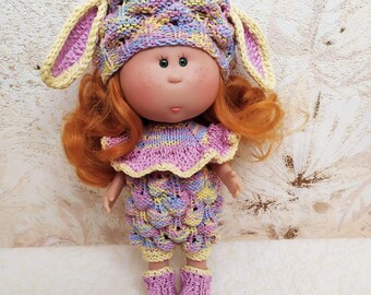 Handmade Sheep Outfit Doll Little Mia Nines d'Onil 9’/ 23cm: Jumpsuit, Hat, Socks