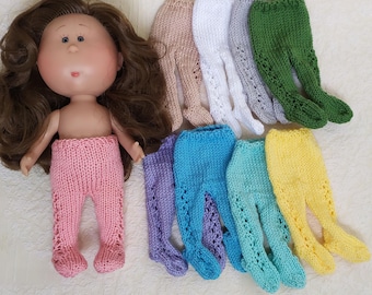 Tights for Doll Little Mia Nines d'Onil 9’/ 23cm, Many Colors Doll Knitted Tights