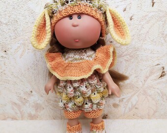 Handmade Sheep Outfit Doll Mia Nines d'Onil 12”/30cm: Jumpsuit, Hat, Socks