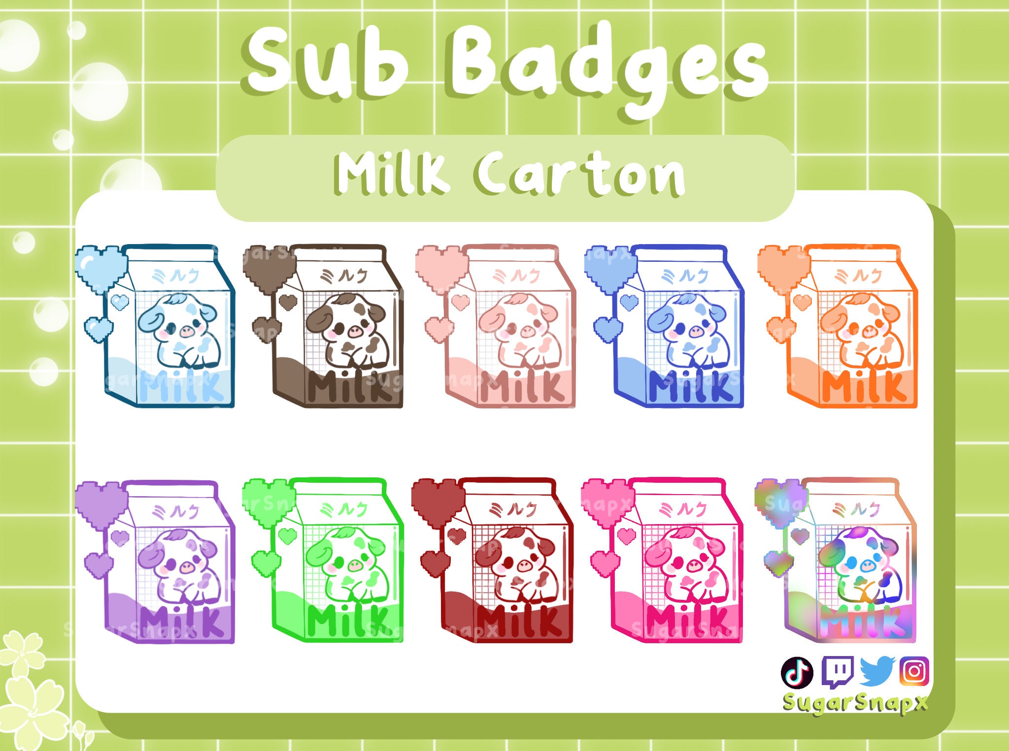 Milk Sub Vector Milk Carton Sub Badges - Etsy
