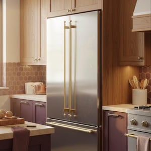 Solid Brass Appliance Handle with Unlacquered Finish, Custom Lengths