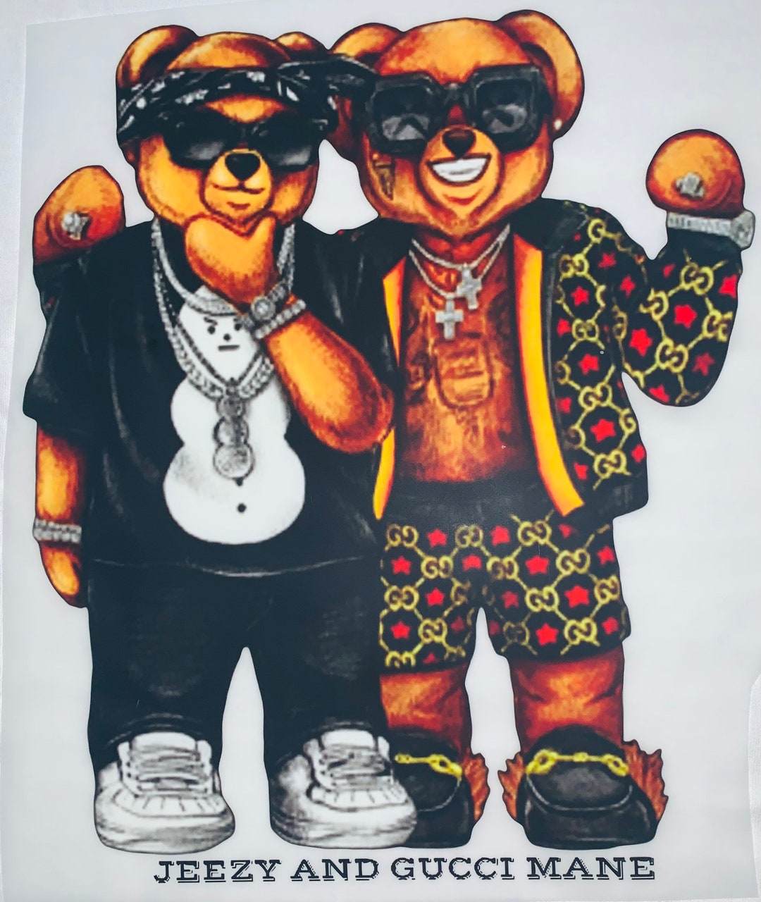 DTF Graphic Heat Transfers or Shirt Jezzy and Gucci Etsy